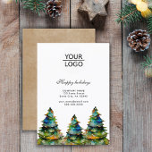 ロゴの追加カスタム文字クリスマスパインツリープロモーション 名刺