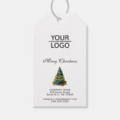 ロゴの追加カスタム文字プロモーションクリスマスツリー ギフトタグ (正面)