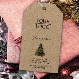 ロゴの追加カスタム文字プロモーションクリスマスツリー ギフトタグ