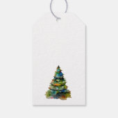 ロゴの追加カスタム文字プロモーションクリスマスツリー ギフトタグ (裏面)
