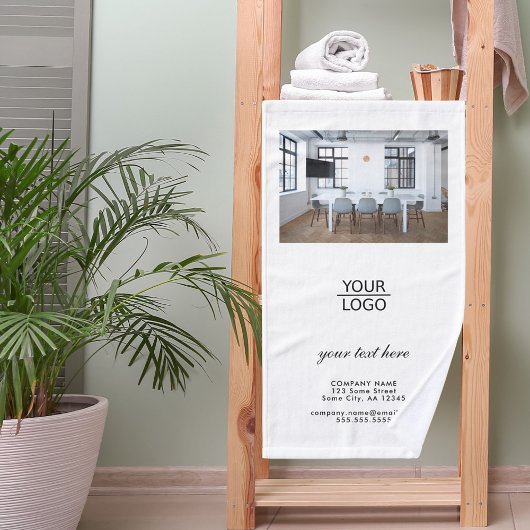 ロゴの追加カスタム文字プロモーション写真 ハンドタオル