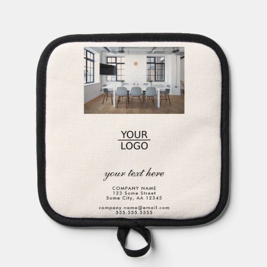 ロゴの追加カスタム文字プロモーション写真 鍋敷き (正面)