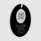 ロゴの追加カスタム文字プロモーション黒 オーナメント (正面)