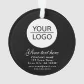 ロゴの追加カスタム文字プロモーション黒 オーナメント (裏面)