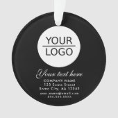 ロゴの追加カスタム文字プロモーション黒 オーナメント (正面)