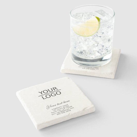ロゴの追加カスタム文字プロモーション ストーンコースター (横)