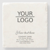 ロゴの追加カスタム文字プロモーション ストーンコースター (正面)