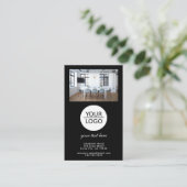 ロゴの追加カスタム文字プロモーションPhoto Black 名刺 (スタンド正面)