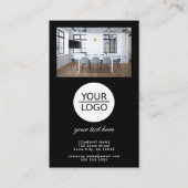 ロゴの追加カスタム文字プロモーションPhoto Black 名刺 (正面)