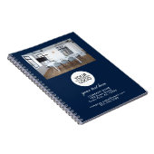 ロゴの追加カスタム文字プロモーションPhoto Blue ノートブック (右側)