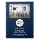 ロゴの追加カスタム文字プロモーションPhoto Blue ノートブック (正面)