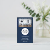 ロゴの追加カスタム文字プロモーションPhoto Blue 名刺 (スタンド正面)