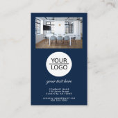 ロゴの追加カスタム文字プロモーションPhoto Blue 名刺 (正面)