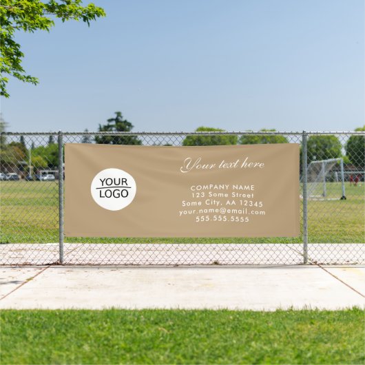 ロゴの追加カスタム文字会社のプロモーション 横断幕 (インサイチュ)