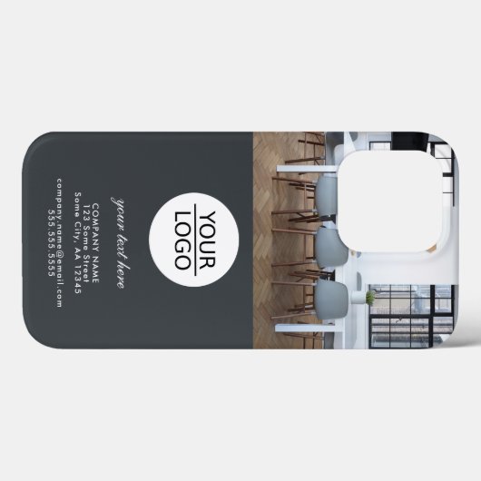 ロゴの追加カスタム文字会社フォトグレー Case-Mate iPhoneケース (裏面 (横))