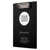 ロゴの追加カスタム文字会社プロモーションブラック クリップボード (左)