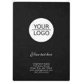 ロゴの追加カスタム文字会社プロモーションブラック クリップボード (裏面)