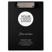 ロゴの追加カスタム文字会社プロモーションブラック クリップボード (正面)