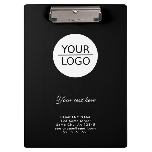ロゴの追加カスタム文字会社プロモーションブラック クリップボード