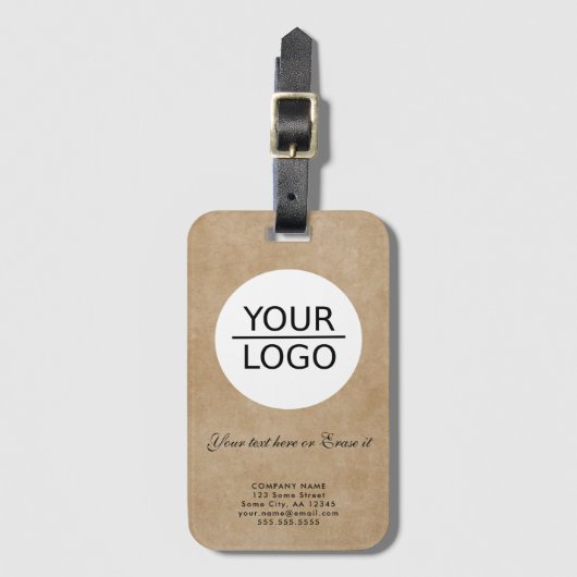 ロゴの追加カスタム文字会社プロモーションブラック ラゲッジタグ (正面縦)
