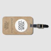 ロゴの追加カスタム文字会社プロモーションブラック ラゲッジタグ (正面横)