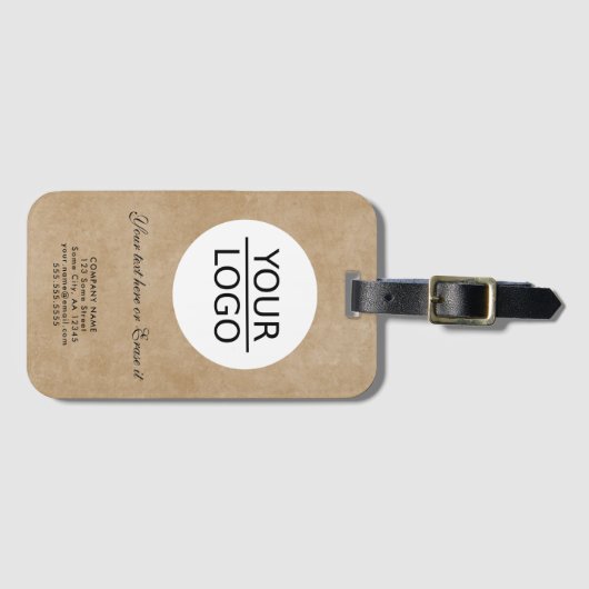 ロゴの追加カスタム文字会社プロモーションブラック ラゲッジタグ (正面横)