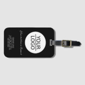 ロゴの追加カスタム文字会社プロモーションブラック  ラゲッジタグ (正面横)