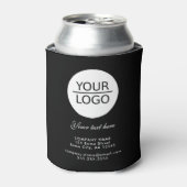 ロゴの追加カスタム文字会社プロモーションブラック 缶クーラー (缶正面)