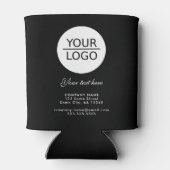 ロゴの追加カスタム文字会社プロモーションブラック 缶クーラー (裏面)