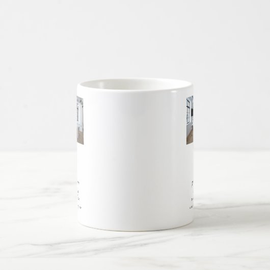 ロゴの追加カスタム文字会社プロモーション写真 コーヒーマグカップ (中央)