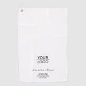 ロゴの追加カスタム文字会社プロモーション白 ゴルフタオル (正面)