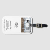 ロゴの追加カスタム文字会社写真 ラゲッジタグ (正面横)