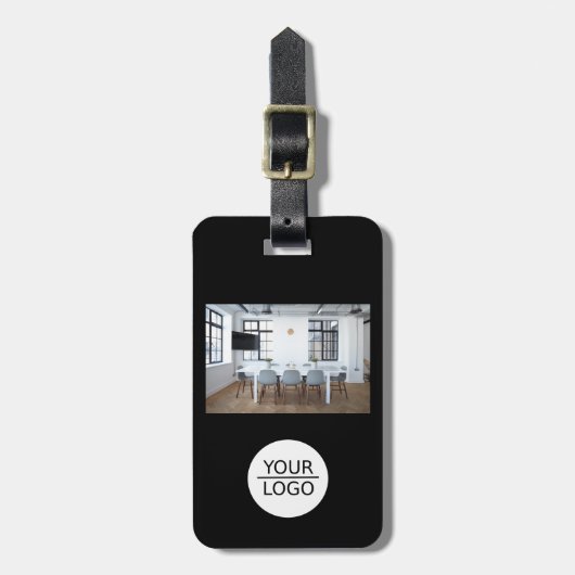 ロゴの追加カスタム文字会社写真 ラゲッジタグ (正面縦)