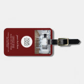 ロゴの追加カスタム文字会社写真 ラゲッジタグ (正面横)