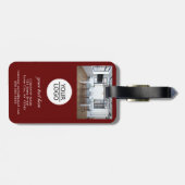 ロゴの追加カスタム文字会社写真 ラゲッジタグ (裏面横)