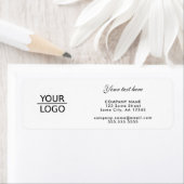 ロゴの追加カスタム文字会社差出人住所 ラベル (インサイチュ)