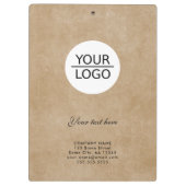 ロゴの追加カスタム文字会社素朴プロモーション クリップボード (裏面)