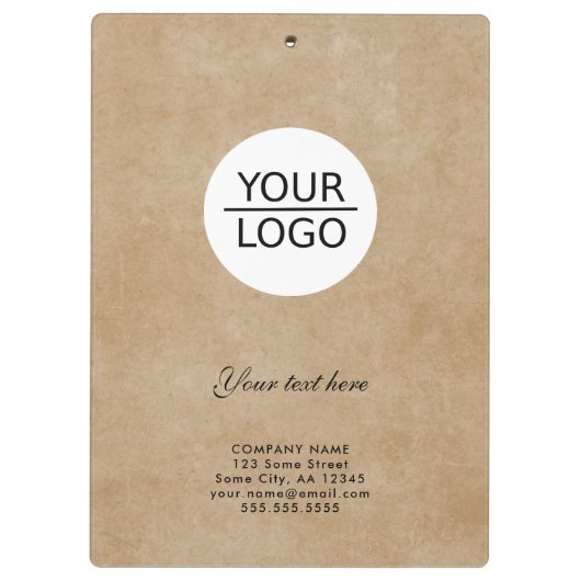 ロゴの追加カスタム文字会社素朴プロモーション クリップボード (裏面)