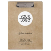 ロゴの追加カスタム文字会社素朴プロモーション クリップボード (正面)