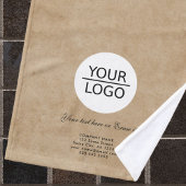ロゴの追加カスタム文字会社素朴 ハンドタオル