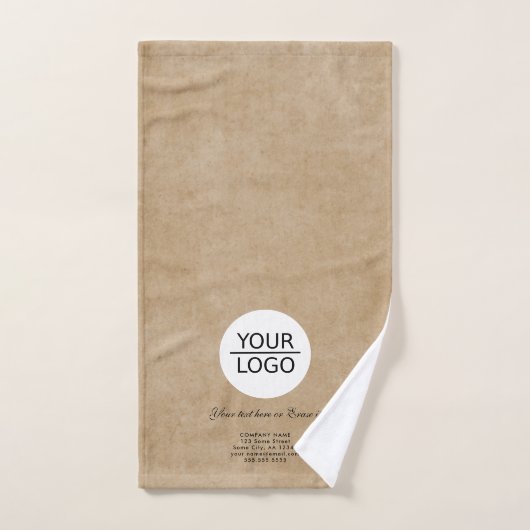ロゴの追加カスタム文字会社素朴 ハンドタオル (ハンドタオル)