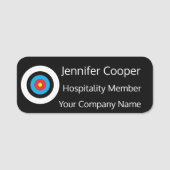 ロゴの追加カスタム文字名タグバッジ簡単読 名札 (正面)