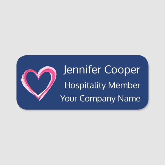 ロゴの追加カスタム文字名タグバッジ簡単読 名札 (正面)