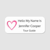 ロゴの追加カスタム文字名タグバッジ簡単読 名札 (正面)