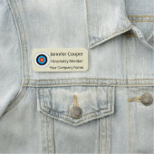 ロゴの追加カスタム文字名タグバッジ簡単読 名札 (インサイチュ)