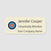 ロゴの追加カスタム文字名タグバッジ簡単読 名札 (正面)