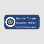 ロゴの追加カスタム文字名タグバッジ簡単読 名札 (正面)