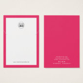 ロゴの追加カスタム縁どカラーのネックレス表示カード (正面&裏面)