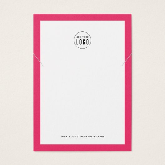 ロゴの追加カスタム縁どカラーのネックレス表示カード (正面)