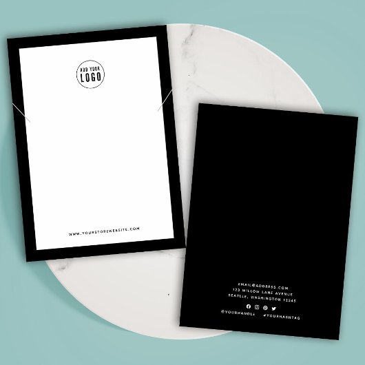 ロゴの追加カスタム縁どカラーのネックレス表示カード